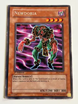 1st Edition Newdoria - PGD-057 - YuGiOh! Pharaonic Guardian - Rare - MP - Image 1