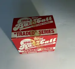 1986 Topps Traded Baseball Complete Set Sealed TAPE INTACT Unopened Bonds RC M30 - Image 1