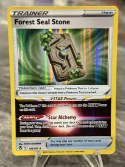Pokemon TCG Forest Seal Stone Silver Tempest 156/195 Reverse Holo Holo Rare - Image 1