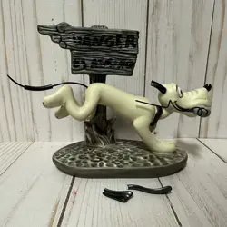 WDCC The Delivery Boy Dynamite Dog Pluto Figurine Gray Running Broken Ears - Image 1