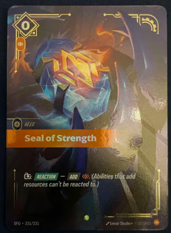 Seal of Strength SFD 231/221 Overnumber Spiritforged Riftbound - Image 1