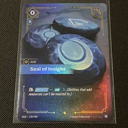 Seal of Insight 120/298 League of Legends Riftbound Origins Epic Foil English - Image 1