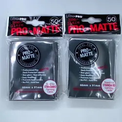 Ultra-PRO Non-Glare PRO-MATTE Deck Protector Card Sleeves 50 ct x2 BLACK - 100ct - Image 1