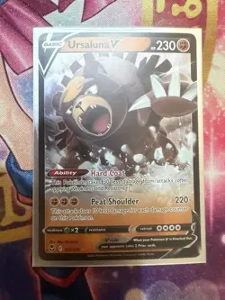 Ursaluna V 102/195 2022 Silver Tempest Pokemon Card TCG Ultra Rare Full Art - Nm - Image 1