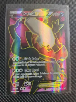 Pokemon Darkrai EX Full Art Ultra Rare Holo Card 118/122 Breakpoint TCG - Image 1