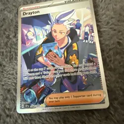Pokemon TCG Surging Sparks Drayton Full Art Trainer Card 244/191 - Image 2