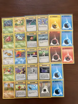 Vintage Pokemon 73 Card Lot Common Uncommon Base Set Fossil Jungle NM LP MP - Image 3