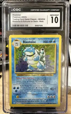 Blastoise CLB 003/034 Holo - English 2023 Trading Card Game Classic - CGC 10 - Image 1