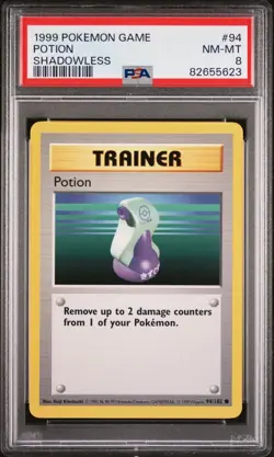 PSA 8 Shadowless Potion - 94/102 Trainer Base Set Pokemon Card 1999 - NEAR MINT - Image 1