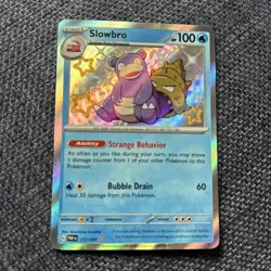 Pokemon TCG Slowbro 117/091 Baby Shiny Holo Rare Card S&V Paldean Fates - Image 1