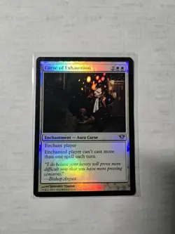 Dark Ascension MTG FOIL Curse of Exhaustion Magic - Image 1