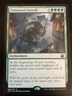 UNNATURAL GROWTH X1 INNISTRAD MIDNIGHT HUNT MTG ~NOSTALGIC TREASURES~ - Image 1