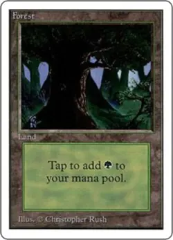 [1x] Forest (Eyes) Near Mint, English Unlimited Edition MTG Magic - Image 1