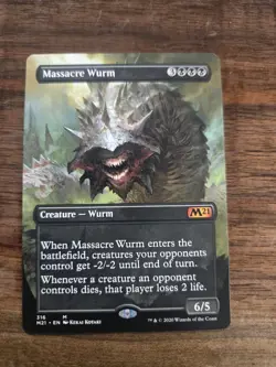 MTG - Massacre Wurm - Core Set 2021 - Borderless - NM - Image 1