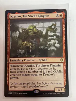 MTG: Krenko, Tin Street Kingpin War of the Spark #136 Rare - Image 1