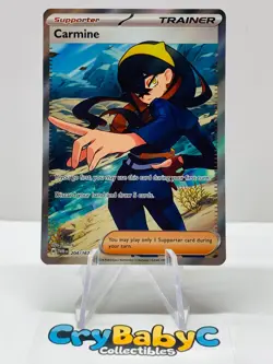 Pokemon Carmine 204/167 Twilight Masquerade SV Ultra Rare Full Art Trainer - Image 1