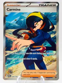 Pokemon Carmine 204/167 Twilight Masquerade SV Ultra Rare Full Art Trainer - Image 2