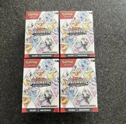 Pokemon TCG Scarlet & Violet Prismatic Evolutions Booster Bundle New + Sealed X4 - Image 1