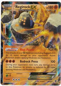 Regirock EX 43/124 Holo Rare EX Fates Collide Pokemon Near Mint - Image 1