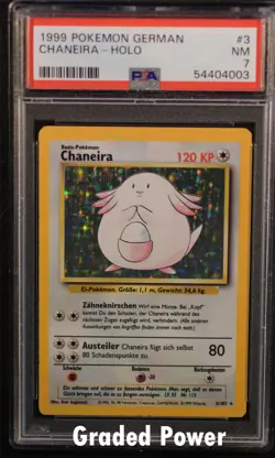 Base Set Unlimited German Chansey GERMAN PSA 7 HOLO (4003) 3/102 Pokemon - Image 1