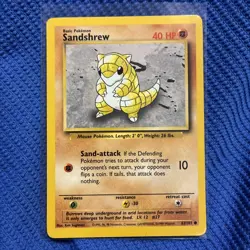 1999 POKEMON GAME 62 SANDSHREW Mint Conditions Perfect - Image 2