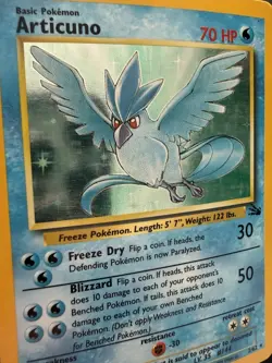 Pokemon Articuno Holo 2/62 Fossil Set WOTC 1999 Vintage Card - Image 3