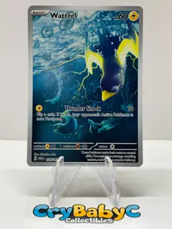 Pokemon Wattrel 178/167 Twilight Masquerade Scarlet & Violet Illustration Rare - Image 1