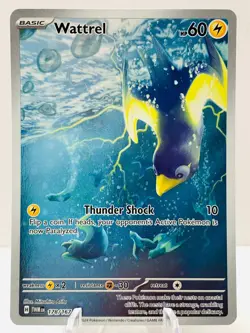 Pokemon Wattrel 178/167 Twilight Masquerade Scarlet & Violet Illustration Rare - Image 2