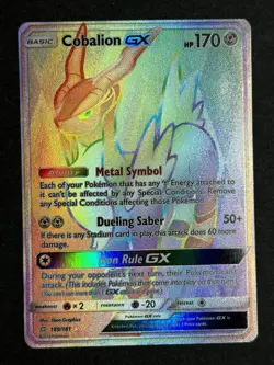 Cobalion GX 189/181 Rainbow Team Up Secret Rare Pokemon TCG NM/Near Mint - Image 1