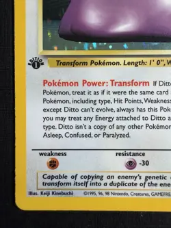 Pokemon TCG Ditto Fossil 3/62 1st Edition Holo Rare 50 HP 1999 Wizards - Image 4