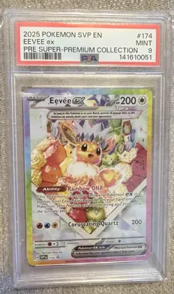 Pokemon 2025 SVP 174 Prismatic Evolutions SPC Promo Eevee EX PSA 9 - Image 1