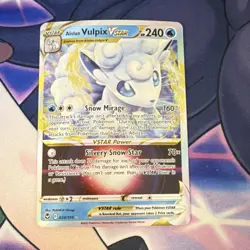 The Pokemon Alolan Vulpix VSTAR 034/195 Swsh12 Ultra Rare Holo English - Image 1