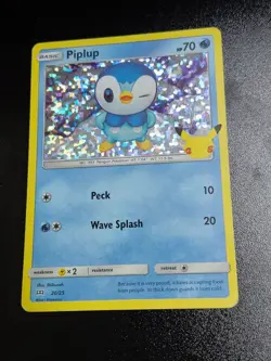 Pokemon TCG Piplup 20/25 HOLO McDonald 2021 Promo 25th Anniversary - Image 1