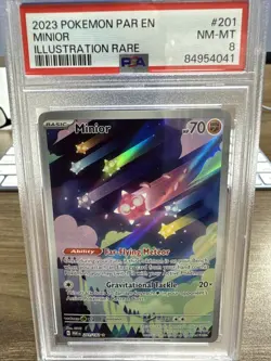 2023 POKEMON PAR EN-PARADOX RIFT ILLUSTRATION RARE #201 MINIOR PSA 9 - Image 1