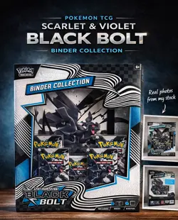 Pokemon Black Bolt Binder Collection NEW SEALED + 5 Packs FAST SHIPPING 🔥 - Image 1