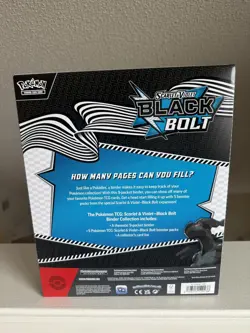 Pokemon Black Bolt Binder Collection NEW SEALED + 5 Packs FAST SHIPPING 🔥 - Image 3