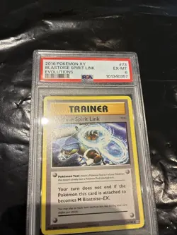 2016 POKEMON XY EVOLUTIONS #73 BLASTOISE SPIRIT LINK-REVERSE FOIL PSA 6 - Image 2