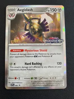 Pokemon TCG Aegislash SVP060 Scarlet&Violet - Paradox Rift Promo Staff - Image 1
