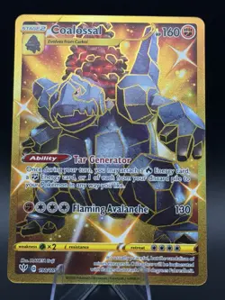 Coalossal (Secret) 198/189 Swsh03: Darkness Ablaze Holo Pokemon LP - NM - Image 1