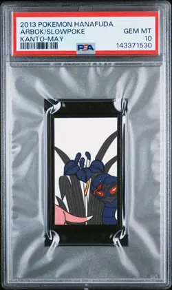 2013 POKEMON HANAFUDA KANTO MAY ARBOK/SLOWPOKE PSA 10 - Image 1