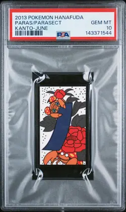 2013 POKEMON HANAFUDA KANTO JUNE PARAS/PARASECT PSA 10 - Image 1