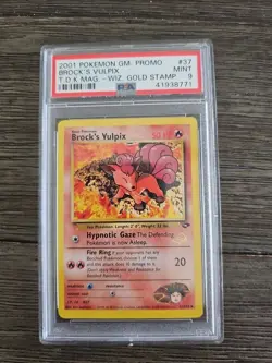 2001 Pokemon Brock's Vulpix Wizard Stamp 37/132 PSA 9 (Gym Challenge) - Image 1