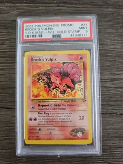 2001 Pokemon Brock's Vulpix Wizard Stamp 37/132 PSA 9 (Gym Challenge) - Image 2