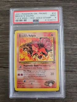 2001 Pokemon Brock's Vulpix Wizard Stamp 37/132 PSA 9 (Gym Challenge) - Image 3