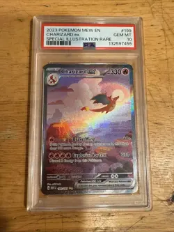 2023 POKEMON MEW EN-151 SPECIAL ILLUSTRATION RARE #199 CHARIZARD EX PSA 10 - Image 1