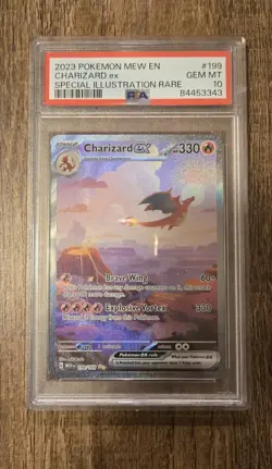 2023 POKEMON MEW EN-151 SPECIAL ILLUSTRATION RARE #199 CHARIZARD EX PSA 10 - Image 1