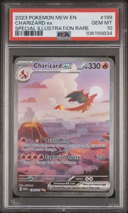 2023 Pokemon Mew En-151 #199 Charizard EX Special Illustration Rare PSA 10 - Image 1