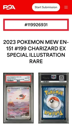 2023 POKEMON MEW EN-151 CHARIZARD ex #199 SPECIAL ILLUSTRATION RARE PSA 10 - Image 1