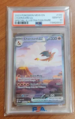 2023 POKEMON MEW EN-151 CHARIZARD ex #199 SPECIAL ILLUSTRATION RARE PSA 10 - Image 2