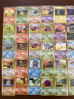 Vintage Japanese Pokemon 64 Card Lot Commons Uncommons Multiple Sets NM LP MP - Image 1